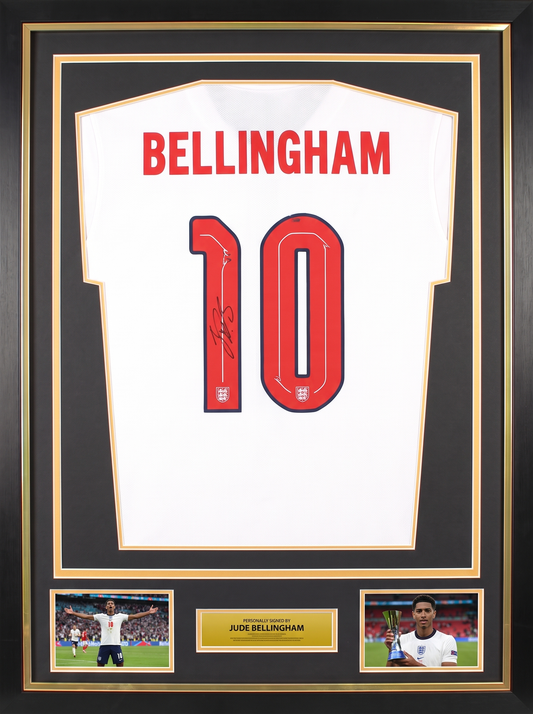 Jude Bellingham FIFA World Cup™ Back Signed and Framed England 2026 Shirt