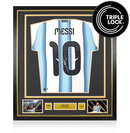 Lionel Messi FIFA World Cup™ Back Signed and Framed Argentina 2026 Home Shirt